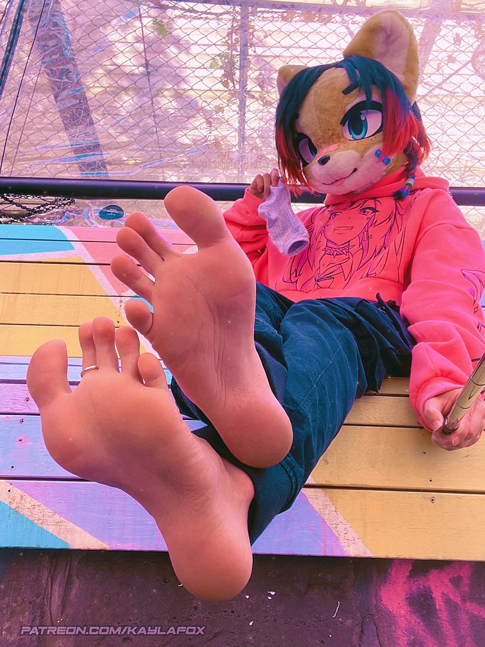 Kayla showing off the goods~